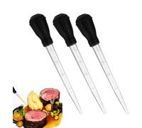 MeiyiZheng 3 PCS Turkey Baster Set - Large Cooking Baster & Marinade Injector for BBQ, Meat, Poultry, Fish - Kitchen Gadget for Grilling, Roasting, Baking