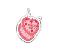 MEIYSTICK Cherry Cake Bookish Babe Dust Plug Charms, Kindle Charm, Acrylic Dust Plug Charm Type C or Lightning, Kindle Accessories Charms, Love Readers, Girly Gifts for Book Lover (Type-C)