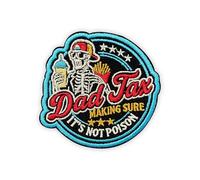 MEIYSTICK Dad Tax Making Sure It's Not Poison Hook and Loop Embroidery Patches for Backpacks Hats Vest Dog Harness Bags, Size 3" Tactical Applique Patch for Clothes, Embroidery Patches for Dad Man