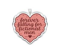 MEIYSTICK Forever Falling for Fictional Men Dust Plug Charm, Kindle Charm, Acrylic Dust Plug Charms Type C or Lightning, Kindle Accessories Charms, Bookish Gifts for Book Lover (Type-C)
