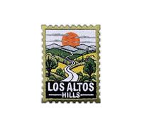 MEIYSTICK Los Altos California Travel Stamp Patch 3" America Nature Lover | Patches for Clothes Backpacks Hats Jeans Bags, Iron On/Sew On Embroidery Patch, Vintage Landmark Gift for Traveler Adventurer