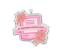 MEIYSTICK My Emotional Support Kindle Dust Plug Charm, Kindle Charm, Acrylic Dust Plug Charms Type C or Lightning, Kindle Accessories Charms, Girlie Bookish Gifts for Book Lovers (Lightning)