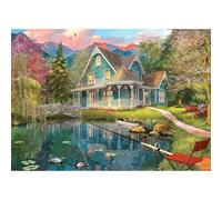 MEIYUDA Diamond Art Lakeside Retirement Home Diamond Painting Kits Adults, 5D Diamond Art for Adults Beginners Kids DIY Diamond Painting Art Kits, Crystal Art Cross Stitch Home Wall Decor 40x30cm