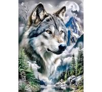 MEIYUDA Diamond Art Wolf Animal Mountain Painting Kits Adults 30x40cm