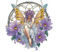 MEIYUDA Hanging 5D DIY Diamond Art Kits Adults Dreamcatcher, Fairy Diamond Painting Kit for Beginners Kids Suncatcher, Arts and Craft Kits for Adults Kids Home Wall Decor