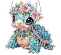 MEIYUDA Hanging Diamond Art Kits Adults Sea Turtle, Special Shaped Crystal Rhinestone Suncatcher, 5D Diamond Painting Kits for Adults Kids, DIY Gem Crystal Art Window Hanging Ornament