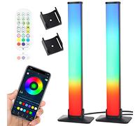 Meiyue LED Light Bars, 2PCS Dimmable RGB Flow Light Bars 16 Million Colors, Gaming Lights with APP Remote Control,Music Sync for PC, Room, Christmas Decoration