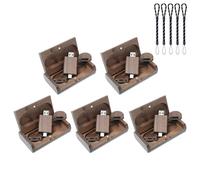 Meiyuexiang 5PCS 8GB USB C Memory Stick, USB C Flash Drive USB 3.0 Stick High Speed Type C USB C Drive Dual OTG Pen Drive Walnut Wooden Box for TV, Car, Smartphones, PC, Laptop