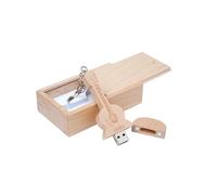 Meiyuexiang Guitar Shaped Maple Wood Memory Stick USB Flash Drive in Wood Box (2.0/4GB, Maple Wood)