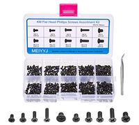 MEIYYJ 500pcs M2 M2.5 M3 Laptop Notebook Computer Replacement Screws Kit, PC Flat Head Phillips Screw Assortments, Countersunk SSD Electronic Repair Accessories for Sony DELL Samsung IBM HP Toshiba