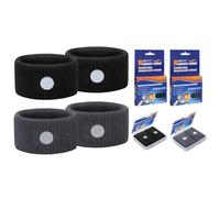 MEIYYJ Motion Sickness Bracelets Acupressure Relief for Motion Sickness Sea Sickness Wristbands for Adults & Kids,Morning Sickness Relief for Pregnant Women Ideal for Car Sea Air Tarvel-Black/Gray