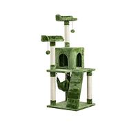 MEIZHITU Cat Tree Cat Climbing Tower Matcha Green Cat Tower Activity Tree Large Cat Climbing Frame With Hammock Cat Scratching Post With Ladder Cat Furniture