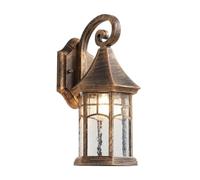 MEIZHITU Wall Sconce for Front Door Aluminum Outdoor Wall Lamp Waterproof Glass Exterior Wall Sconce Vintage Porch Wall Lights for Garden Corridor Wall Light Lantern(Bronze)