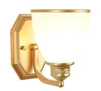 MEIZHITU Wall Sconce Light Living Room E27 Wall Lamp Wrought Iron Wall Sconce Glass Lampshade Bracket Light Bedroom Living Room