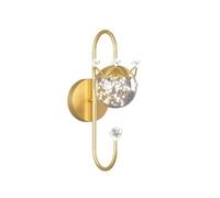 MEIZHITU Wall Sconce Light Living Room Glass Globe Modern Sconce Wall Lighting, Vanity Light Brass Bathroom Light Fixtures Over Mirror(A)