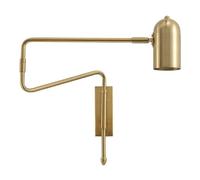 MEIZHITU Wall Sconce Light Living Room Telescopic Wall Lamp Nordic Wrought Iron Rocker Wall Light Long Pole Folding Bedside Reading Lamp Bedroom Living Room(Gold)