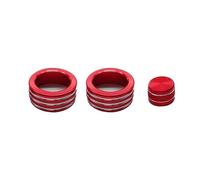 MEIZIYU Car Center Console Knob Button Cover Ring Trim,Fit For,X1 E84 2009-2015 climate control button frame(Red)