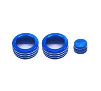 MEIZIYU Car Center Console Knob Button Cover Ring Trim,Fit For,X1 E84 2009-2015 climate control button frame(Blue)