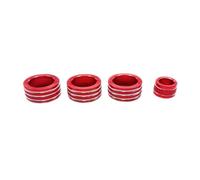 MEIZIYU Car Center Console Knob Ring Cover Frame Sticker, Fit For, 5 Series E60 E61 2008-2010 climate control button frame(Red)