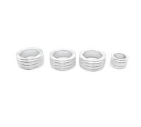 MEIZIYU Car Center Console Knob Ring Cover Frame Sticker, Fit For, 5 Series E60 E61 2008-2010 climate control button frame(Silver)