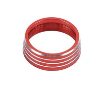MEIZIYU Knob Ring Cover,Fit For Dodge, RAM 2018-2020 Aluminum Central Control Headlight Switch Trim Decorative Accessories Red climate control button frame