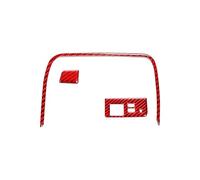 MEIZIYU USB Power Charge Panel Central Storage Frame Cover Sticker,Fit For Mazda, MX-5 ND Miata 2016-2022 MX5 Carbon Fiber Car Interior Red dashboard switch cover(Set)