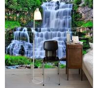 MEIZONGHUOJI Photo Wallpaper Wall Mural 3D Stereo Mountain Trees Jungle Waterfall Landscape Non-Woven Murals Bedroom Living Room Decor Modern Design 300Cm(W) X210Cm(H)