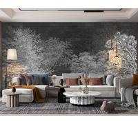 MEIZONGHUOJI Photo Wallpaper Wall Mural Trees Jungle Woods Non-Woven Murals Bedroom Living Room Decor Modern Design 300Cm(W) X210Cm(H)