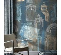 MEIZONGHUOJI Self Adhesive Wallpaper architectureWallpaper 45×600cm Waterproof Peel and Stick Wallpaper Removable Sticky Back Plastic Living Room Bedroom Wall Furniture Vinyl Film