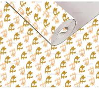 MEIZONGHUOJI Self Adhesive Wallpaper Cat Cartoon Yellow Wallpaper 45×300Cm Waterproof Peel and Stick Wallpaper Removable Sticky Back Plastic Living Room Bedroom Wall Furniture Vinyl Film
