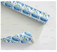 MEIZONGHUOJI Self Adhesive Wallpaper Dolphin Whale Cartoon Blue Wallpaper 45×300Cm Waterproof Peel and Stick Wallpaper Removable Sticky Back Plastic Living Room Bedroom Wall Furniture Vinyl Film