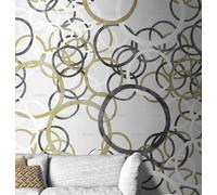 MEIZONGHUOJI Self Adhesive Wallpaper Geometric Polka dots Retro colorWallpaper 45×600cm Waterproof Peel and Stick Wallpaper Removable Sticky Back Plastic Living Room Bedroom Wall Furniture Vinyl Film