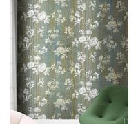 MEIZONGHUOJI Self Adhesive Wallpaper Pastoral Flower VillageWallpaper 45×600cm Waterproof Peel and Stick Wallpaper Removable Sticky Back Plastic Living Room Bedroom Wall Furniture Vinyl Film