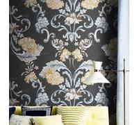 MEIZONGHUOJI Self Adhesive Wallpaper Pastoral Flowers and grassWallpaper 45×600cm Waterproof Peel and Stick Wallpaper Removable Sticky Back Plastic Living Room Bedroom Wall Furniture Vinyl Film