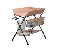 MeJa Baby Changing Table,Baby Changing Unit, Portable Folding Adjustable Changing Tables, Infant Care Station with Wheels and Storage, Diaper Organizer Station Table(Khaki)