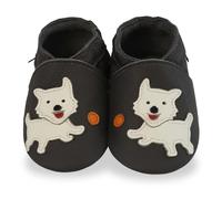 Mejale Baby Crawling Shoes Cowhide Leather with Suede Sole