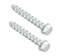 MejaRizon 20Pcs Concrete Screws Bolts, M10 x 75mm Anchor Bolts, Hexagonal Head Masonry Screws for Brick Wall, Self Tapping Concrete Screws, Concrete Bolts Suitable for Masonry, Marble, Brick