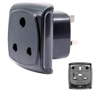 MejaRizon South Africa Plug Adapter, South Africa to UK Plug Adapter with 13A Fused, Type M to Type G Travel Adapter Suitable for Eswatini, Lesotho, Botswana, Namibia, Zimbabwe to UK(Black)