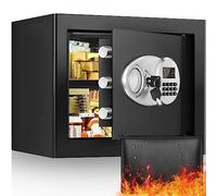 Mejasg 25L Fireproof Safe with LED Display, Wall Safe for Jewellery, Cash, Medication, Documents