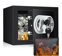 Mejasg Safe Safe Small Furniture Safe with Fireproof Waterproof Wallet, Small Safe for Home with Combination Lock, Mini Safe Children's Wall Safe for Cash, Medication, Jewellery, 23 x 17 x 17 cm