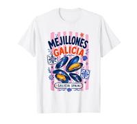 Mejillones de Galicia Mussels Spain Coastal Seafood Design T-Shirt