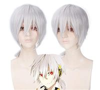 Mekakucity Actor Actors Konoha Haruka Silver White Short Straight Cosplay Wigs For Man Boys Anime Costume Wig