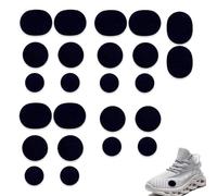 MEKEET 24PCS Sneaker Hole Vamp Repair Sticker Breathable Self Adhesive Shoe Hole Repair Patch Universal Wear Resistant Shoe Hole Prevention Patches for Most Types of Shoes and Seats (Black)