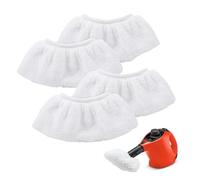 MEKEET 4PCS Microfibre Cloth Cover for Karcher Steam Cleaner Washable Replacement Cloth Terry Steam Mop Pads Reusable Steam Cleaner Replacement Covers for Karcher SC1 SC2 SC3 SC4 SC5 SV7 (White)
