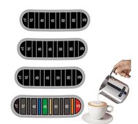MEKEET 4PCS Milk Thermometer Water Thermometer Strips for Coffee Cup, Color Change Display, 0°C to 70°C, Single Use, Indoor Use