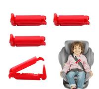 MEKEET 4PCS Seatbelt Clips for Kids Red Car Seat Belt Clip Antiskid Seat Belt Clip for Kids Providing A Reliable Solution for Keeping Your Little Ones Secure for Adult and Kids to Relax Shoulder Neck