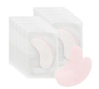 Mekepeu 100 Pairs Hydrogel Under Eye Gel Patches Lint Free Eye Lash Pads | Eyelash Extension Supplies Beauty Makeup Eye Mask Kit (Transparent-Pink)
