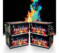 MEKER Fire Color Changing Packets - Fire Pit, Campfires, Outdoor Fireplaces, Bonfire - Magic Colorful Changing Fire - Perfect Fire Camping Accessories for Kids & Adults (48 Pack)