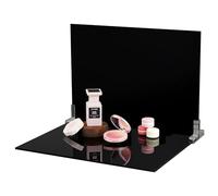 Meking Product Photography Backdrops, Black Dual Sided Matte and Reflective