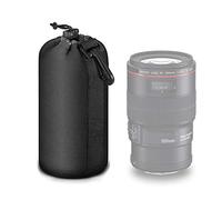 Mekingstudio Protective DSLR Camera Drawstring Soft Neoprene Lens Pouch Bag Black for Nikon Canon Nikon Sony Pentax Olympus Panasonic, Large Size